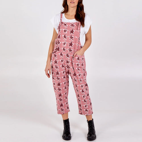 Italian Rose Star Dungarees 3/4 Length