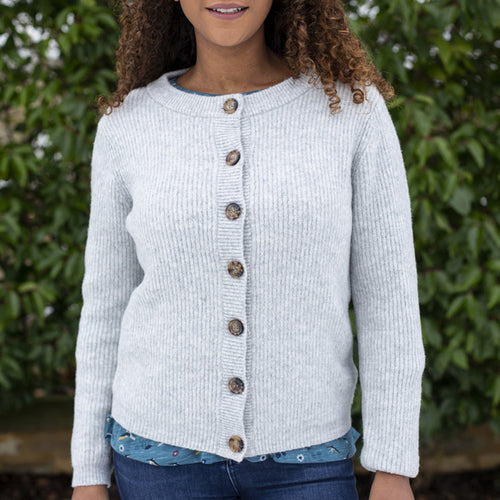Lily & Me Grey Cosy Rib Cardi