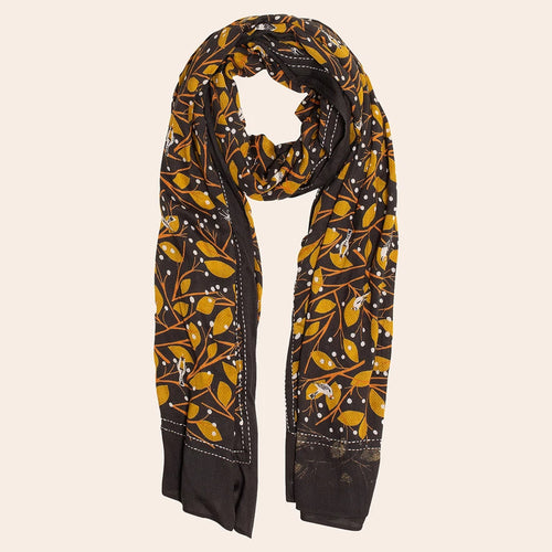 Brakeburn Orange Bird Blossom Scarf