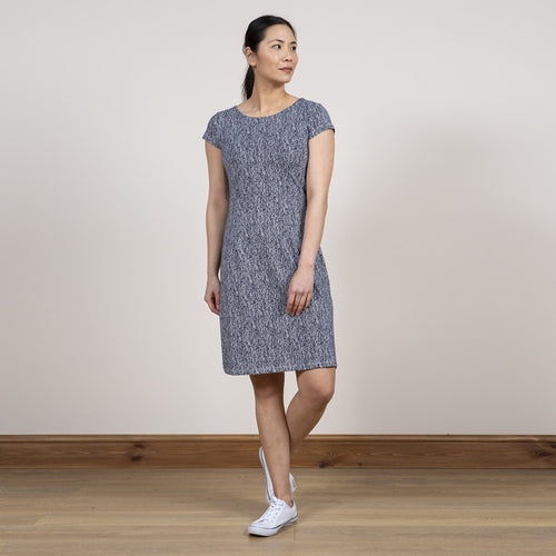 Lily & Me Navy Harbourside Dress Raindrops