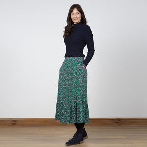 Lily & Me Green Witcombe Skirt Ditsy