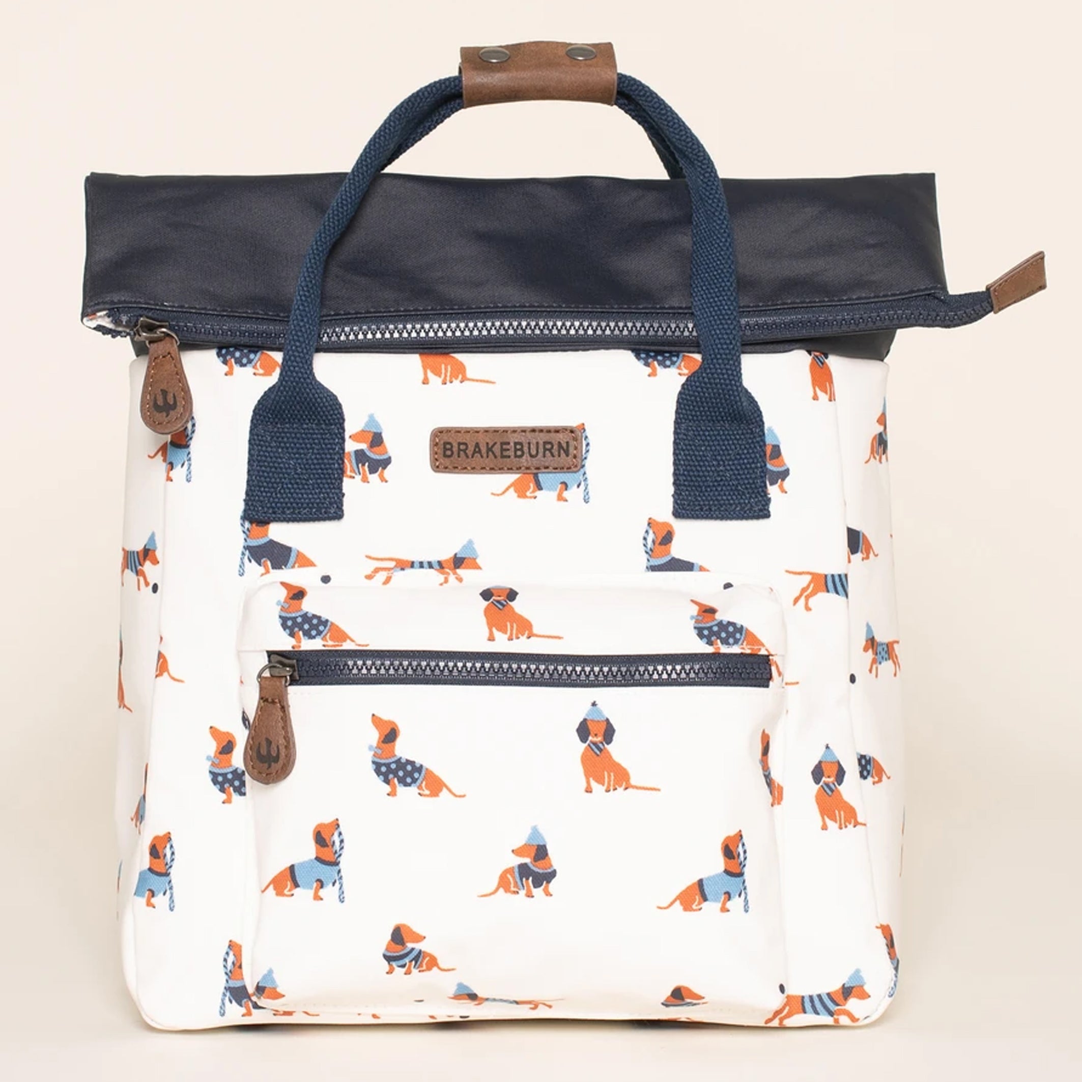 Brakeburn White Sausage Dog Rucksack The Cut Label