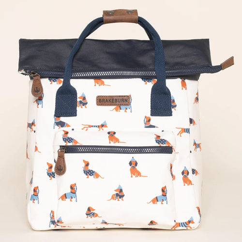 Brakeburn White Sausage Dog Rucksack