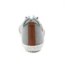 Load image into Gallery viewer, Lunar St Ives Leather Plimsoll Grey