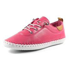 Load image into Gallery viewer, Lunar St Ives Leather Plimsoll Raspberry