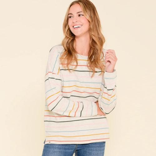 Brakeburn Stripe Drop Shoulder Crew Neck Jumper