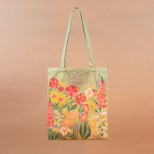 Load image into Gallery viewer, Powder Mint Tote Bag Country Garden