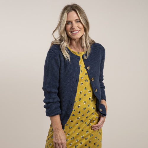 Lily & Me Navy Cosy Rib Cardi