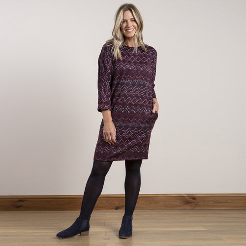 Lily & Me Damson Banbury Dress Swirls