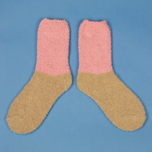 Load image into Gallery viewer, Powder Candy &amp; Stone Fluffy Slipper Socks