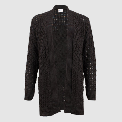 Italian Slate Cable Knit Cardigan